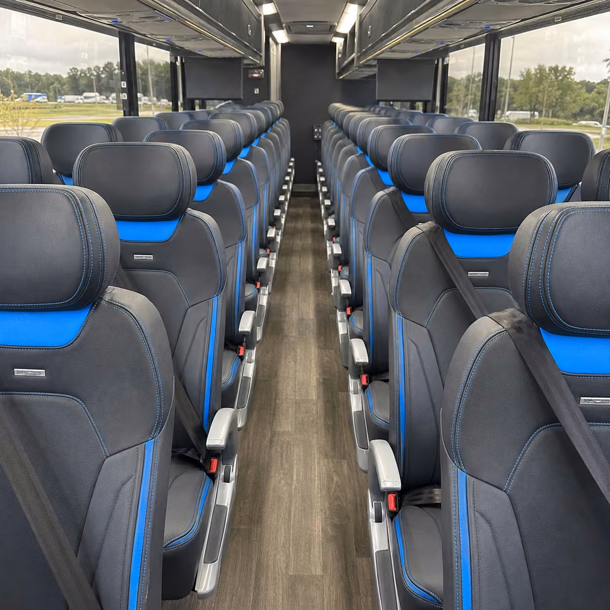 40 56 passenger charter bus interior